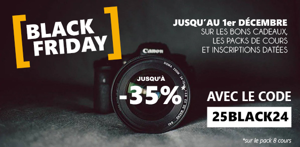 Black Friday 2023 sur les cours de photographie PhotoProf